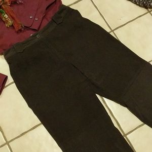 Retro Faux Suede Trousers